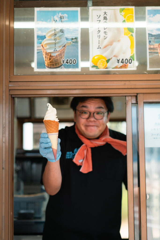 Shimanami Kaido Hakata michi-no-eki soft serve