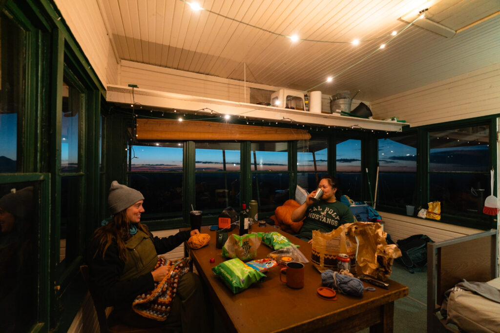 Staying at the Little Mt. Hoffman Lookout