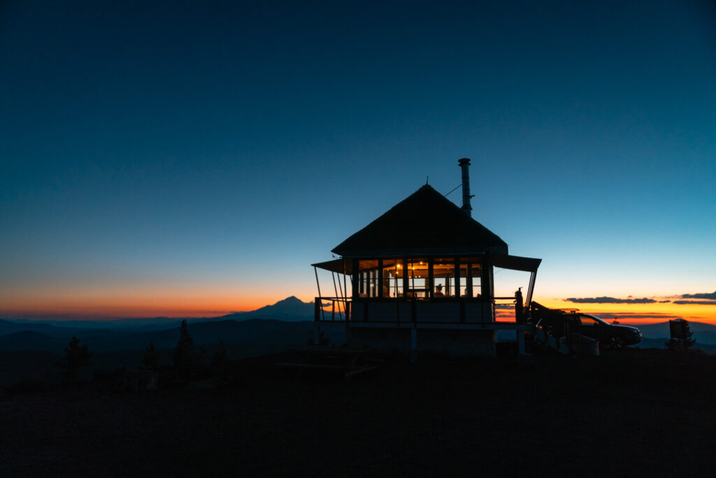 Staying at the Little Mt. Hoffman Lookout